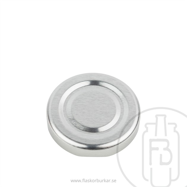 Twist off lid, 48mm, Silver